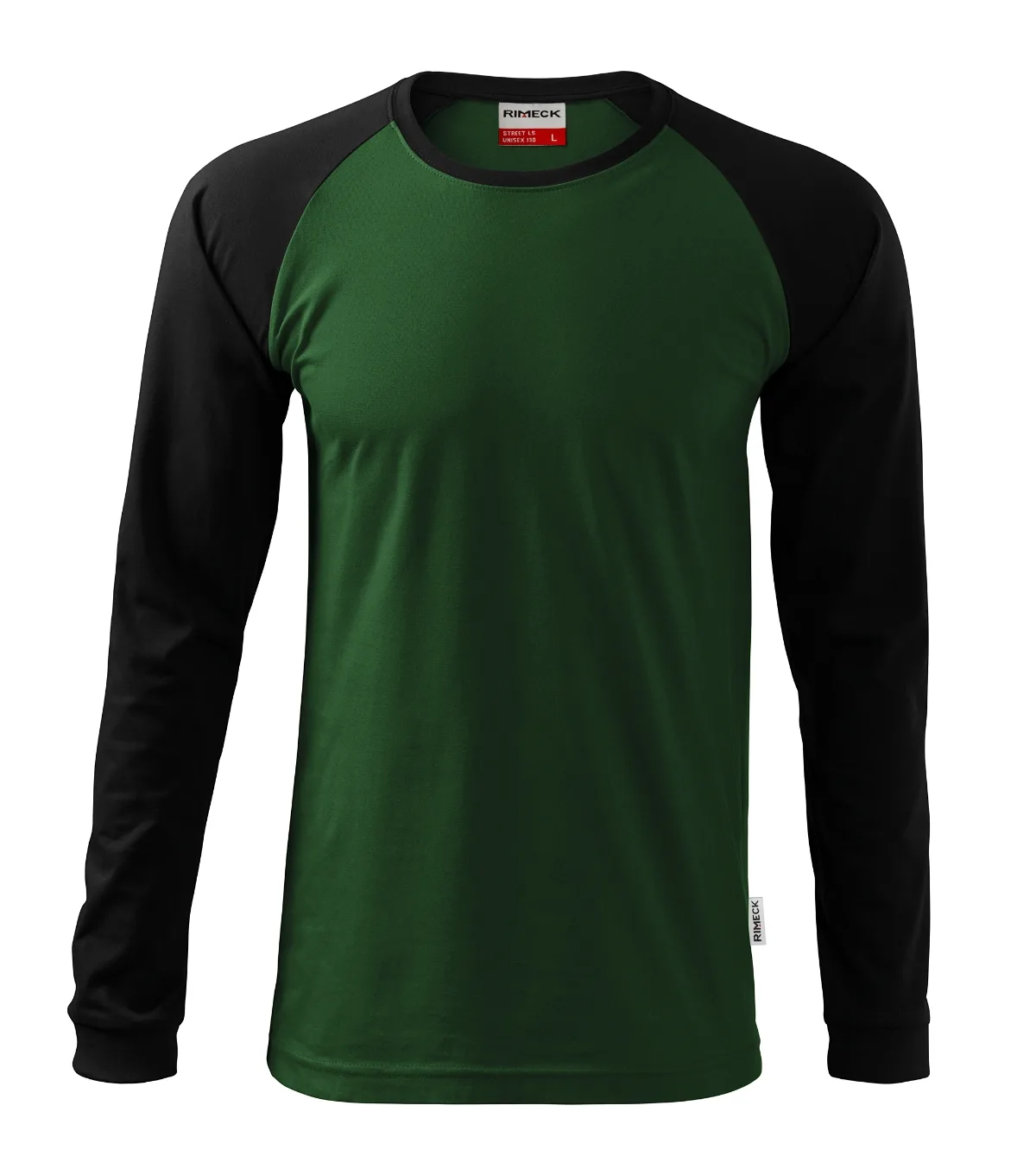 Triko RIMECK Street LS 130, unisex, lahvově zelená - Obrázek 2