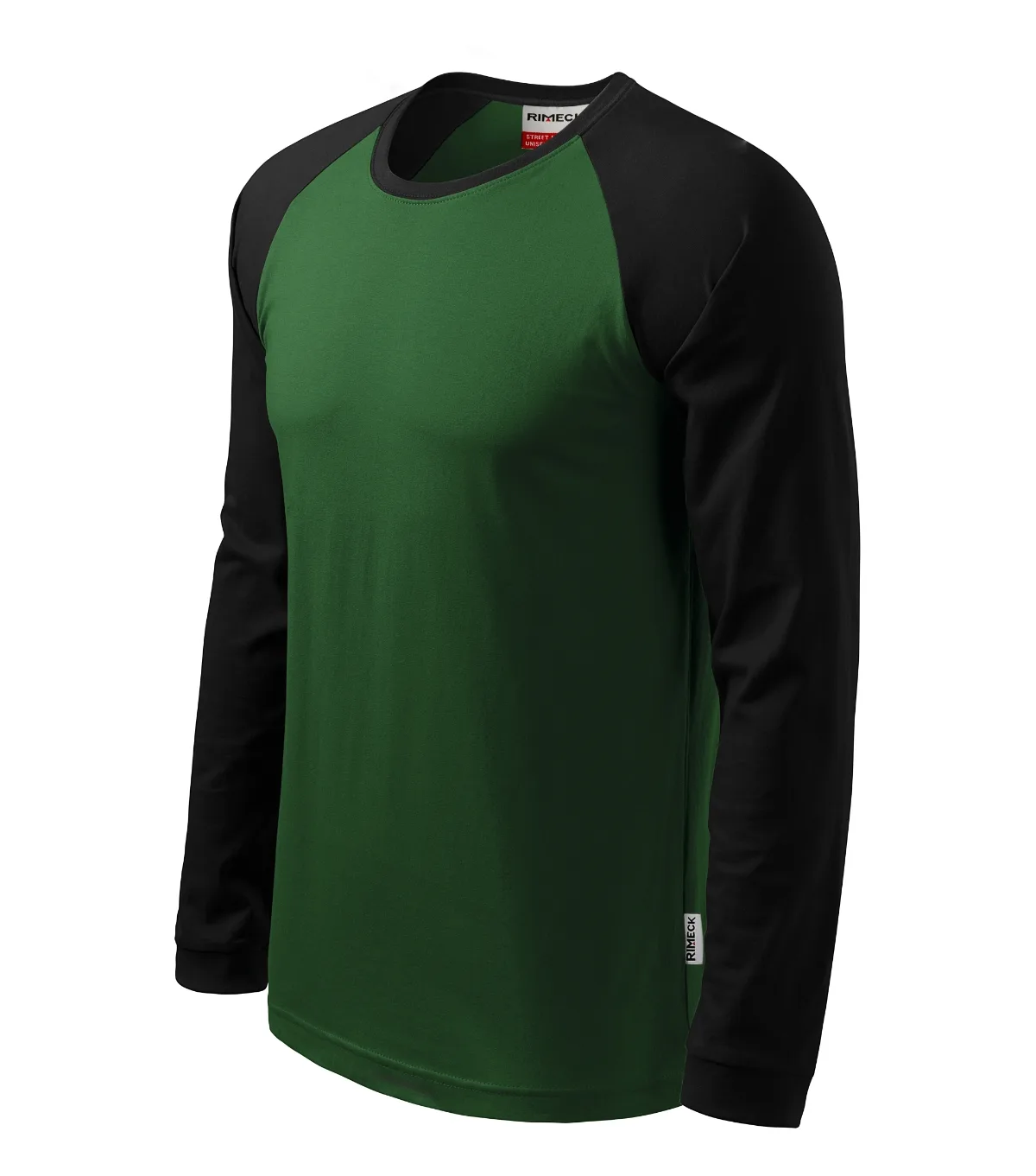 Triko RIMECK Street LS 130, unisex, lahvově zelená