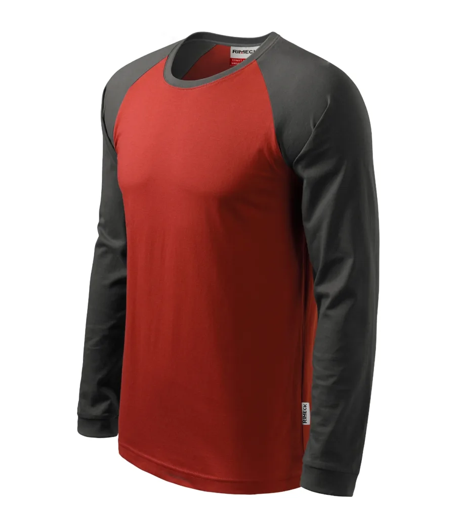 Triko RIMECK Street LS 130, unisex, marlboro červená