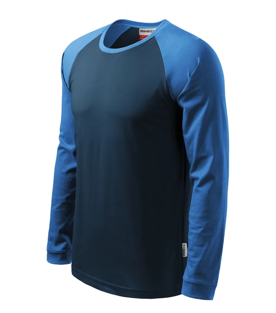 Triko RIMECK Street LS 130, unisex, námořní modrá